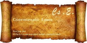 Cseresnyés Emma névjegykártya